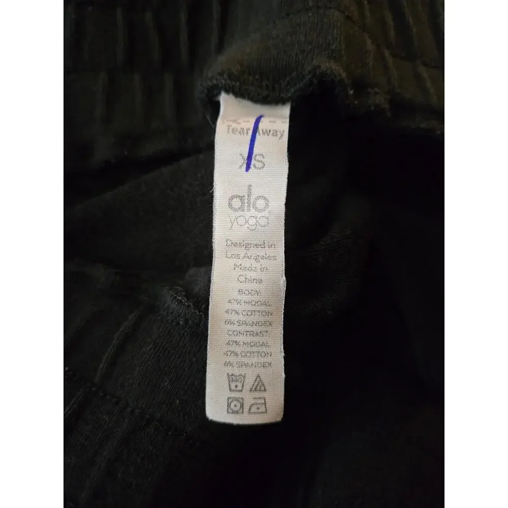 Activewear Alo 7/8 High Waist Cargo Sweatpants XS Black Athleisure Workout Gym